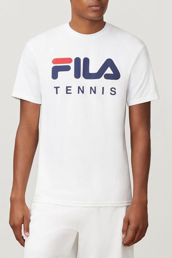 Camisetas Manga Corta Fila Hombre Blancas - Tennis - España 243580AVZ